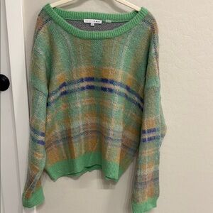 Eileen Fisher Green Plaid Women's Sweater